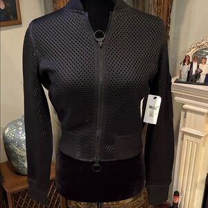 Black Mesh Women's Jacket Guess
